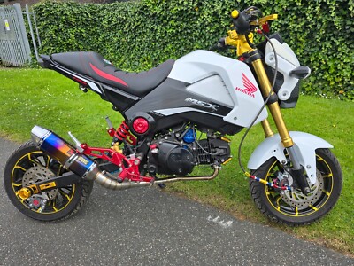 Honda MSX125 GROM MK1 2013-2015 NEU VERKLEIDUNG KÖRPER KIT SCHOTTERBLECH SCHWARZ WEISS