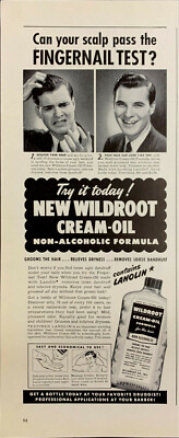 Vintage 1943 Wildroot Cream Oil For 
