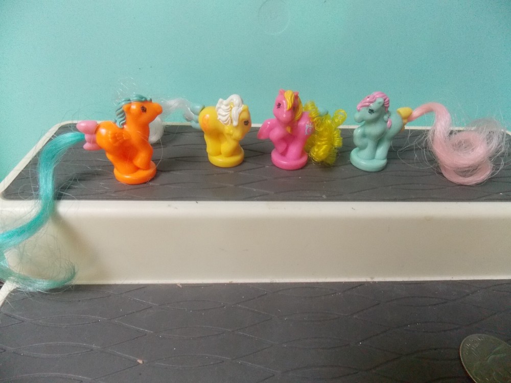 Vintage My Little Pony Petite Ponies Lot of 4 Minifigures Ponies