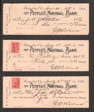 Scott # R164 2 Cent Revenue Stamp First Day Of Issue  Bank Check RARE PLUS SET