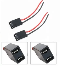 Wire Pigtail Female P S H7 Two Harness Headlight High Beam Bulb Connector Socket