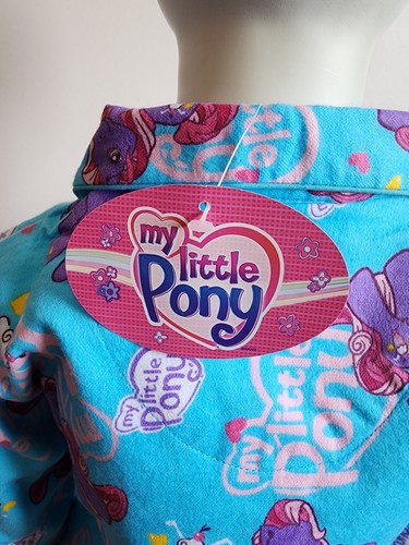 My Little Pony Girls Blue Milkshake 2 Piece Flannel Pyjama Set Size 2 NOS 2006 - Picture 7 of 8