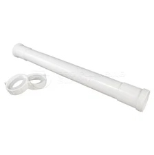 1-1/2" x 16"in Plastic Double End Extension Tube for Tubular Drain Pipe Fitting