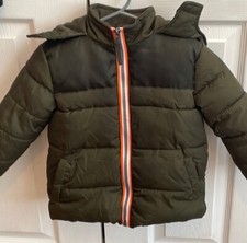iXtreme Boys' Fleece Lined Bubble Puffer Water Repellent Ski Olive Jacket L 85