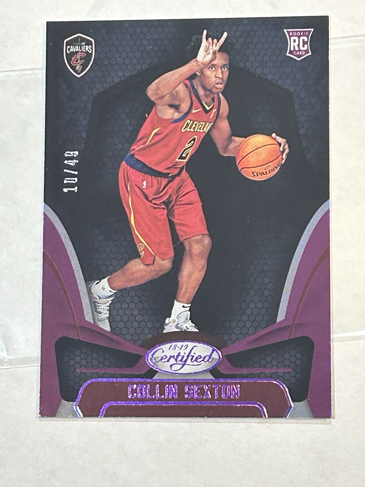 2018-19 Panini Certified Mirror Purple #158 Collin Sexton /49 RC Rookie Card SP