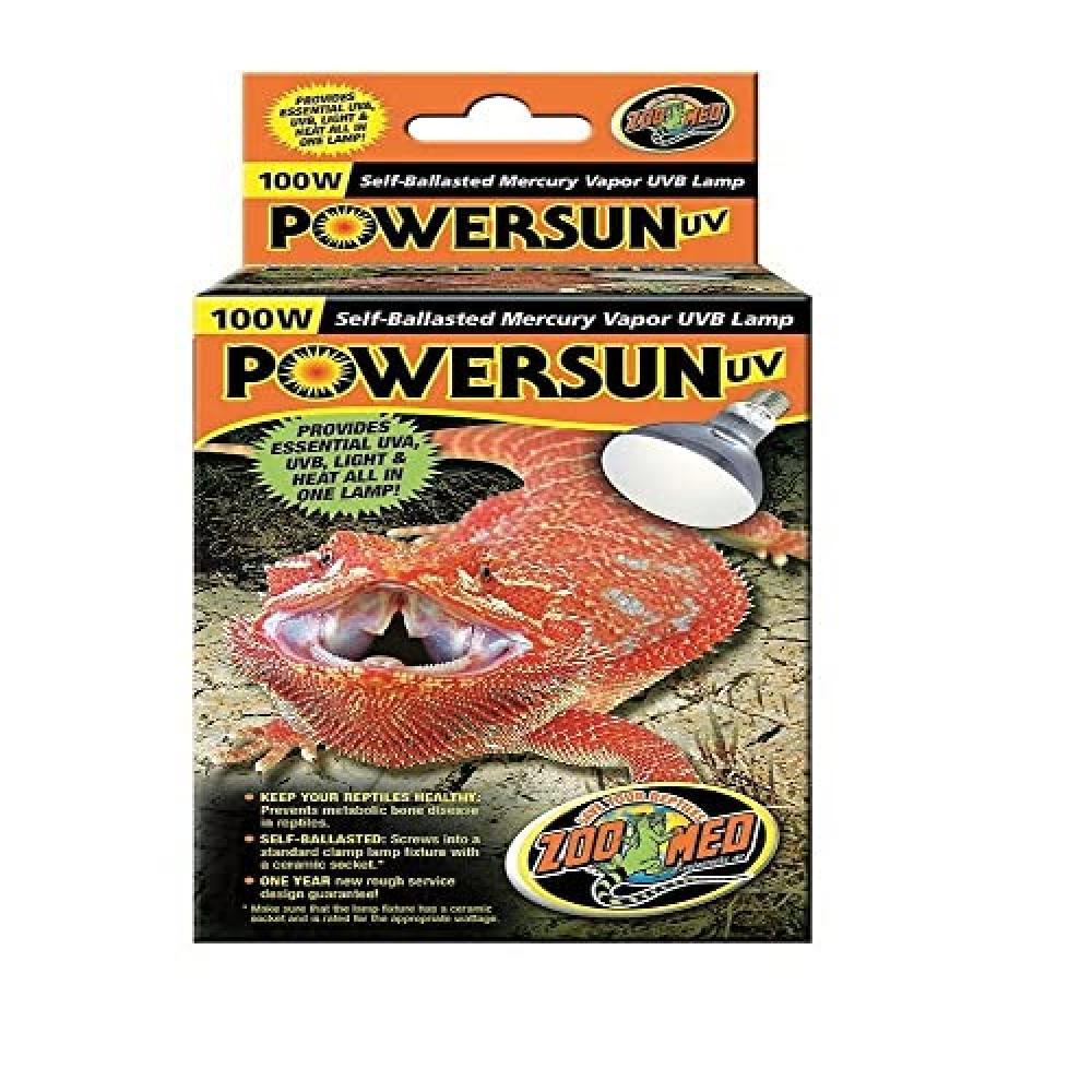 Zoo Med Powersun - Lampada riscaldante per Rettili, Iguane, Draghi Barbuti, atta