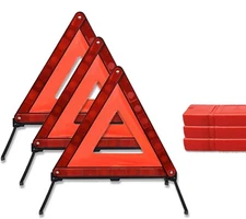 3 PCs Warning Dot Approved Triangle Emergency Reflective Sign Safety Roadside