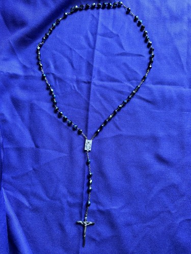 Vintage Aurora Borealis “AB” Crystal Rosary - Made in Italy - Picture 2 of 14