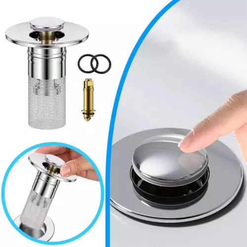 Stainless Steel Floor Drain Filter Bathtub Sink Strainer Pop-up Sink Filter - Picture 11 of 14