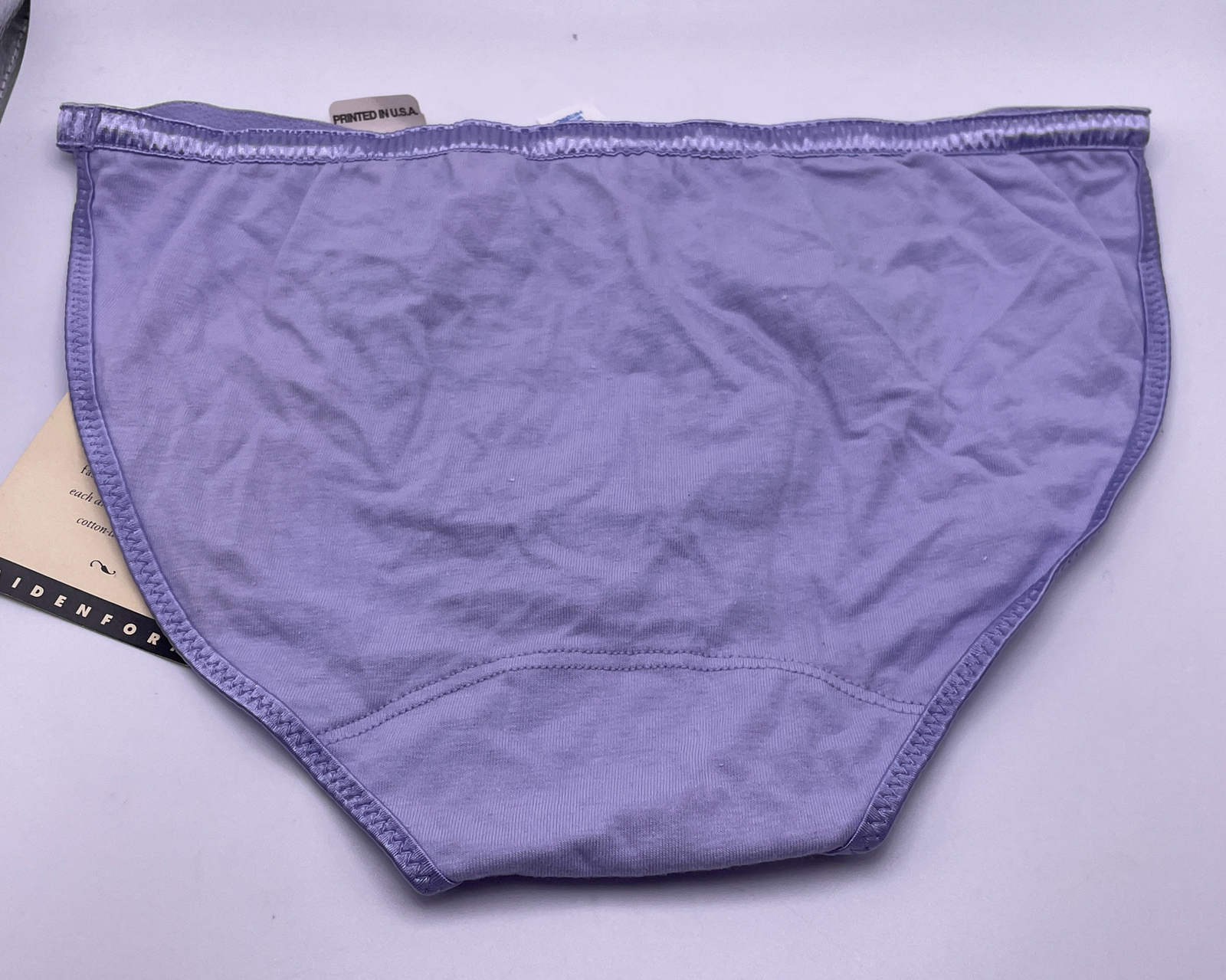Vintage Maidenform Cotton String Bikini Satin Accents Underwear Panties