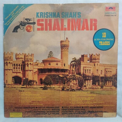 Shalimar LP Record Music R D Burman Bollywood Hindi Film Rare Vinyl 1978 Indian