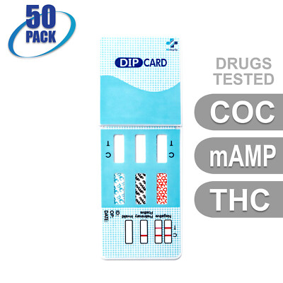 NEW Mintegrity Drug Test 3-Panel Dip Card Urine Home Kit 50-Pack #MI-WDOA-234