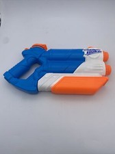 Nerf Super Soaker Twin Tide E0024 Blue White Orange Pump Action Double Squirter