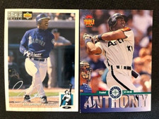 MLB - Eric Anthony 1994 Upper Deck CC Silver Signature & '94 Donruss Triple Play