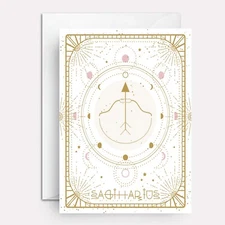 Zodiac birthday cards - Sagittarius birthday card by Paper Bound Greetings