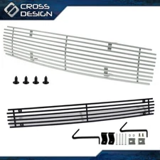 Fit For 2009-2014 Nissan Maxima Chrome & Black Billet Grille Combo Insert Grill