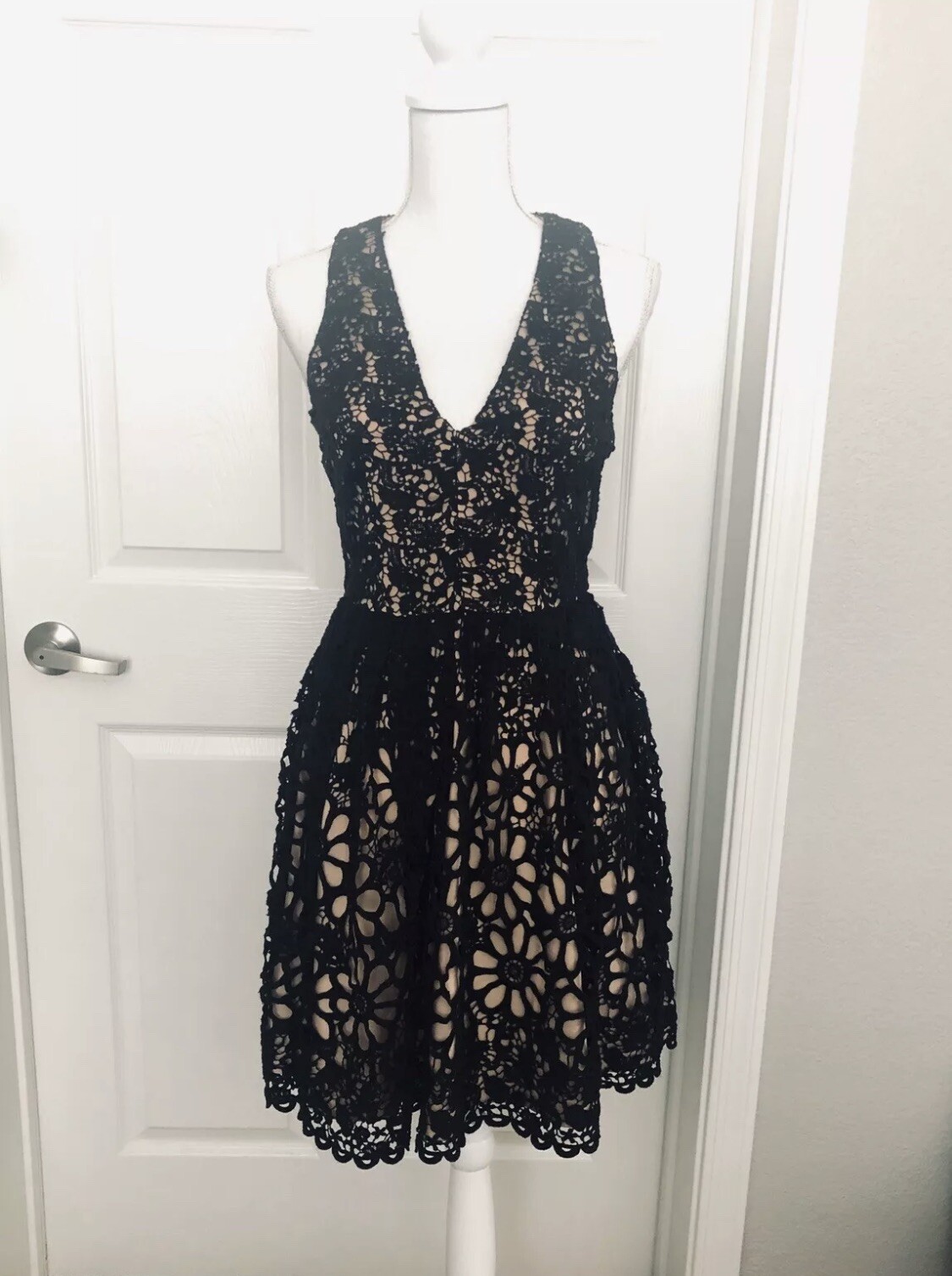 French Connection Daisy Knit Lace Dress, 4 Gem