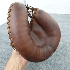 Spalding Catchers Mitt Baseball Glove Pro Model Marvel Ink Stamped US Vintage