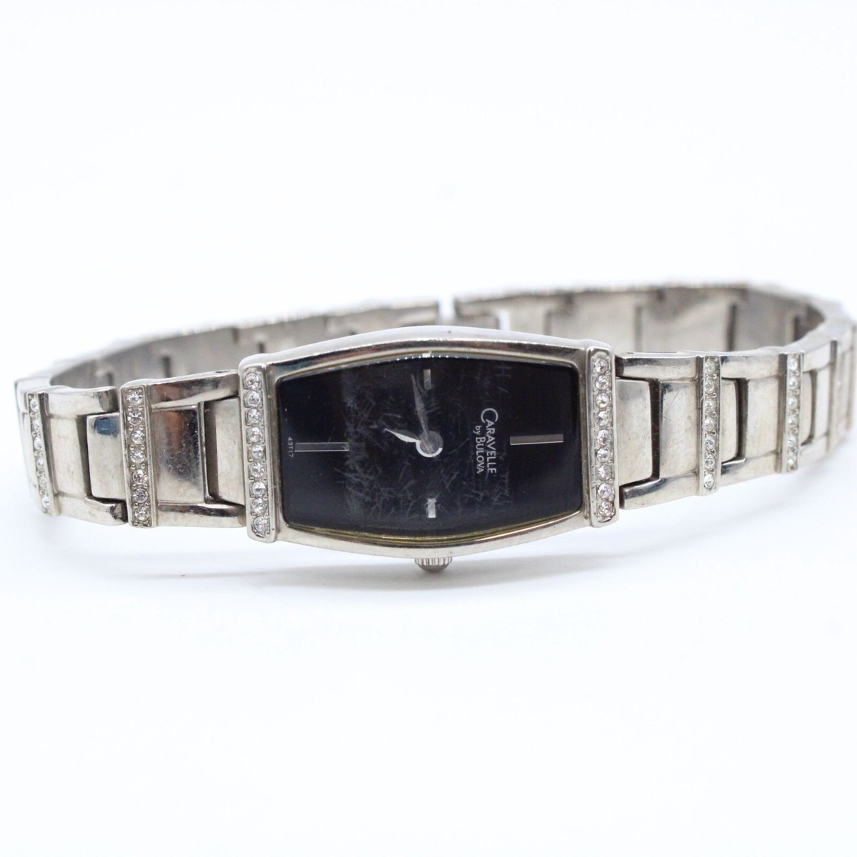 Caravelle by Bulova Women\'s Watch Rectangle Case Link Bar Bracelet c833117 Caravelle New York Women Rectangle Wristwatches for sale | eBay main image 4