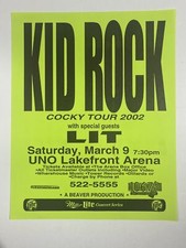 Kid Rock Concert Poster 2002 New Orleans LA - Green