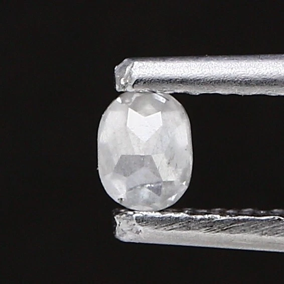NATURAL LOOSE DIAMOND 0.11CT WHITE G/H COLOR OVAL SHAPE ROSECUT FOR MOTHER GIFT - Image 2 of 4