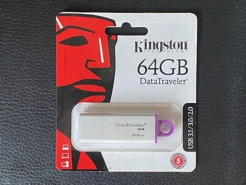 Kingston DataTraveler 100 G3 64GB USB 3.0 Flash Stick Pen Memory Drive - Black