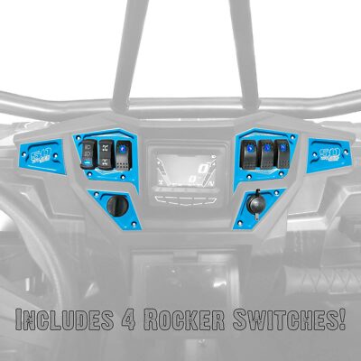 Polaris RZR XP 1000 CNC Dash Switch Panel Kit for 4.3'' GPS USA MADE Voodoo Blue