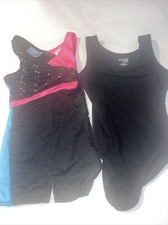 Lot Of 2 Danskin Dance Leotard Dance  Gymnastics Size 4/5 Black