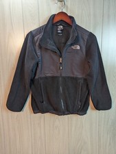 THE NORTH FACE Girls Denali Fleece Jacket Full Zip Black Sz Large 14-16 Warm