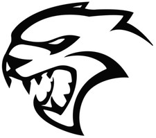 DODGE HELLCAT LARGE WRAP PREMIUM VINYL DECAL - GLOSS BLACK