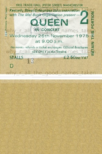 QUEEN 👑 MUSIC GROUP ARTIST 🎸 Reproduction CONCERT TICKETS 🎟️ Individual Sale - 第 6/102 張圖片