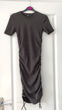 Zara Grey Ribbed Bodycon Dress Size S / UK 8
