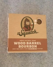 Dr. Squatch Bar Soap for Men Wood Barrel Bourbon 5 Ounce