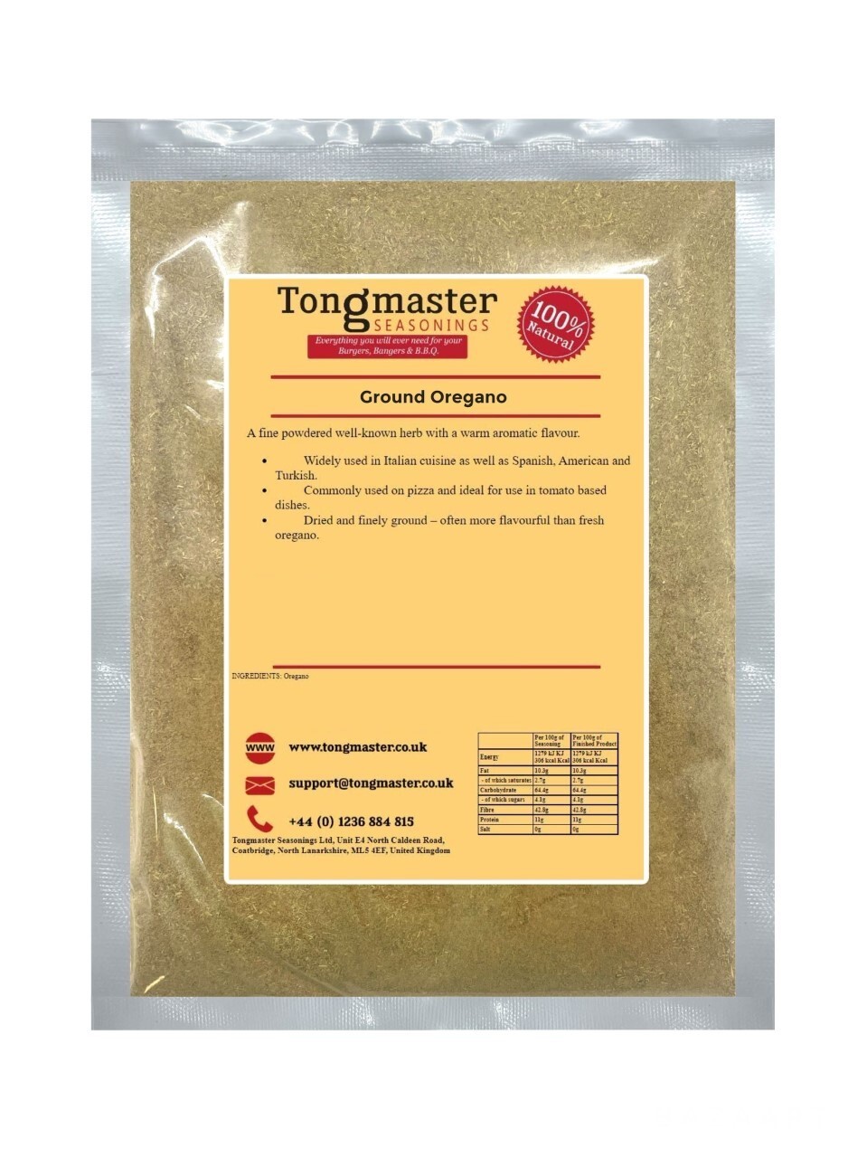 Ground Oregano Powder - 1kg