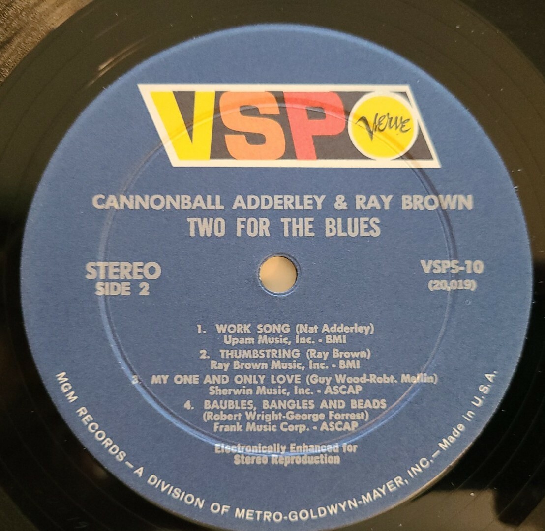 レイ・ブラウンと キャノンボール・アダレイ Two for the Blues