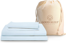 Luxurious Twin XL Egyptian Cotton Sheets - 1000 TC, Deep Pocket, Light Blue