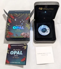 2012 Proof Opal Wombat 1 Ounce Silver Round Australia Perth Mint Opal Series