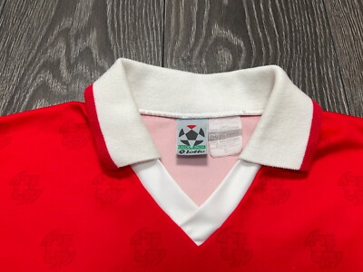 Vintage Mens Lotto Switzerland Team 1994 1995 Home Football Soccer
