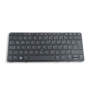 Deutsche Tastatur-Baugruppe (schwarz, spritzwassergeschützt, Hintergrundbeleuchtung) - HP Elitebook 820 G1
