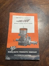 McCoy World Fastest Racing Engine Care And Maintenance Hobbyist Brochure