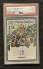 2020 Panini Mosaic Jordan Love Rookie Scripts AUTO PSA 10 RC Packers POP 54