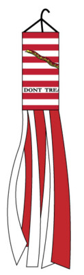5ft First Navy Jack Windsock Long Super Shiny Don't Tread on Me Windsock