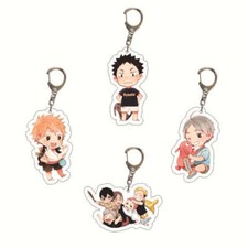 Haikyuu Anime Bag Pendant Keyring Cartoon Keychain Acrylic Fine Gift Cospaly