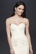 Galina Signature Lace Spaghetti strap wedding dress size 6