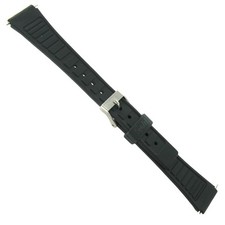 18mm Speidel Express Rubber Black Watch Band Mens Fits Casio BUY 1 GET 2 FREE 
