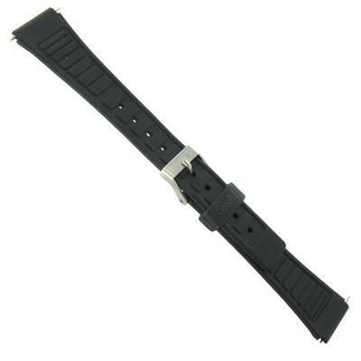 18mm Speidel Express Rubber Black Watch Band Mens Fits Casio BUY 1 GET 2 FREE!