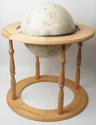 Vintage Replogle 16'' World Classic Globe with Wood Stand Floor Display Large