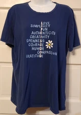 Life Is Good SS Shirt Crusher Love Simplicity Fun Word Shirt Womens XL