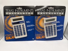 NEW 2X Texas Instruments Ti-506 Solar Calculator Sealed Vintage 1985 Nos