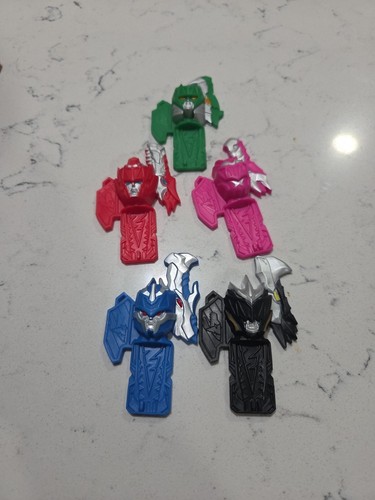 Power Rangers Dino Fury Morpher Key Lot of 5 Black Green Blue Pink Red ...